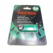 NEW SanDisk Cruzer Dial USB Flash Drive 64 GB GREEN