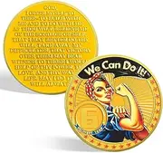CHURYUML 6 Year Rosie The Riveter Sobriety Coin | Empowering Sobriety Gifts for Women | Six Year Sobriety Chip AA Coins Recovery Anniversary Medallions Alcoholics Anonymous Addiction Recovery Gifts