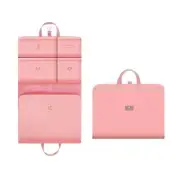 NNEDSZ Dark Pink Travel Storage Organizer Bag - Multi-Compartment Lightweight Fo