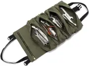 Super Roll Tool Roll Multi-Purpose Tool Roll Up Bag Wrench Roll Pouch Canvas Too