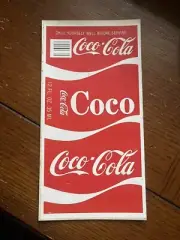 Unusual Unused Knockoff Coca Cola 12oz Bottle Label Coco Cola