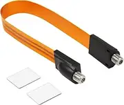 Japard Flat Coaxial F Type Jumper Cable for Windows and Doors Coax Cable Compatible with TV Antenna 1 Pack