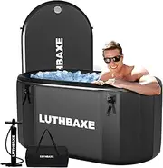 LUTHBAXE Cold Plunge Tub | Upgraded 226 Gallon Inflatable Icebath Tub with 5 Layers Durable Design | Portable Cold Water Tub for Athletes' Recovery | Ice Bath for Outdoor and Camping | Black