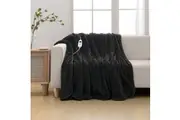 Dreamaker Coral Fleece Heated Throw Blanket Charcoal 180x200cm