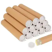 12 Pack Mailing Tubes Poster Tube with Caps for Packaging Posters for2826