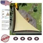 Versatile 18' Triangle Sun Shade Sail - Lightweight, UV Protection, Easy Install