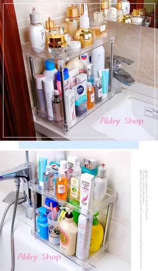 Abby生活百貨》超大浴室化妝品收納盒 (三層) 壓克力收納盒 透明收納盒 化妝櫃 收納架 置物架 (5.4折)