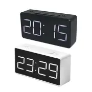 LED Digital Alarm Clock USB/Battery Mirror Temperature Office Table Decoration