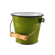 Urban Style Enamelware 1L Ice Bucket Storage Container w/ Wire Handle Green