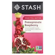 Stash Tea, Green Tea & Matcha, Pomegranate Raspberry, 18 Tea Bags, 1.2 oz (36 g)
