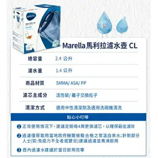 BRITA MAXTRA Plus 去水垢12入濾芯 贈2.4L馬利拉濾水壺藍(共13芯)【愛買】