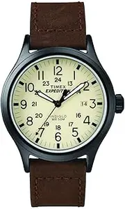 [Timex] Men's T49963 Year-Round Analog Quartz Brown Watch