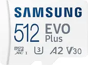 Samsung EVO Plus Micro SD Card, 512 GB, Maximum Transfer Rate 160MB/s microSDXC, UHS-I, U3, Nintendo Switch, Operation Verified, MB-MC512SA-IT/EC
