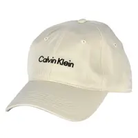 在飛比找蝦皮商城優惠-Calvin Klein CK刺繡字母棉質斜紋棒球帽(米白)