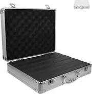 Mipcase Aluminum Alloy Briefcase Durable Metal Suitcase with Shockproof Design Lightweight Portable Storage Box for Professionals DIY Enthusiasts Stylish Hard Tool Case for Documents