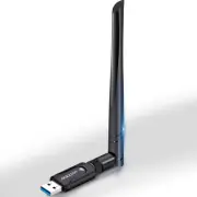 NEW Roccar Wi-Fi USB Adapter AC1300 Dual Band High Gain Antenna Wireless