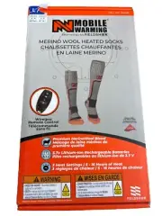 Mobile Warming Heated Socks Remote Controlled Men's Size 8 to 10