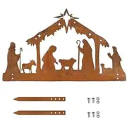 Nativity Scene Silhouette - Lightweight Christmas Nativity Set, Weatherproof Nativity Decoration | Durable Baby Jesus Christmas Porch Decor with Waterproof Design, Shelves Decorative Nativity Figurine
