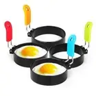 4Pcs Stainless Steel Fried Egg Mould Egg Rings Metal Ring Pancake Frying Shape