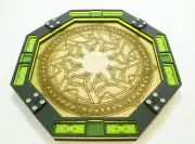 Gaming Dice Tray ~ Wooden Octagon with Laser Etched Celtic Design ~ LIME