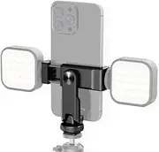 Multi-Functional Phone Tripod Mou Phone Holder Phone Clamp 360° Rotatable with Dual Cold Shoe Mou s Replaceme for 15/14/13/12/11 Vlog Selfie Live Streaming Video Recording