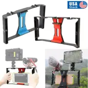 Video Camera Cage Stabilizer Handle Rig For iPhone Samsung 4~7 inch Smart Phone