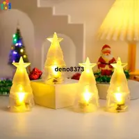 在飛比找蝦皮購物優惠-簡約光星星聖誕樹小燈飾可愛透明夜光小夜燈聖誕派對氣氛裝飾道具