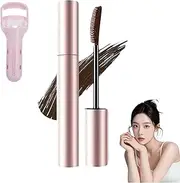Submarine Mascara, Tubing Mascaras Black & Brown for Lash Makeup, Waterproof & Sweatproof, Thick, Long, Curled, Natural, Non-Smudged (Brown, 1 IN)