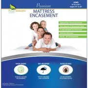 King Size Mattress Protector Waterproof Zippered Cover - Deep Pocket Fits up ...