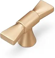 luofuke 10 Pack Single Hole Cabinet Handles Brushed Brass Drawer Pulls Gold Cabinet Pulls Kitchen Cabinet Handles Cabinet Hardware for Bedroom Bathroom Office Furnitur Dresser Drawer Pulls