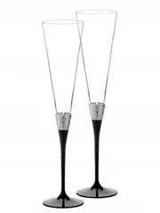 Wedgwood Vera Wang With Love Noir Toasting Flute Pair