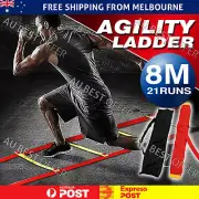 8M Agility Speed Sport Trainning Ladder Soccer Fitness Boxing 21Runs Bag Gym AU