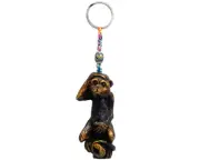 Monkey Jungle Animal Handmade 3D Keychain Macrame Metal Keyring Car Accessory