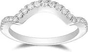 [DovEggs] platinum-plated-silver moissanite