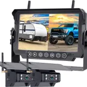 FHD 1080P Digital Wireless Dual Backup Camera 7'' DVR Monitor Kit Split Scree...