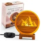 Pink Himalayan Salt Lamp with Dimmer – Handcrafted Miniature Mountain Design -