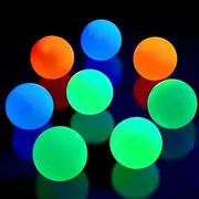 Skylety 8 Pieces Fluorescence Glowing Sticky Balls That Gets Stuck on The Roof Luminous Stress Ball for Decompression Relax Toy Teens and Adults