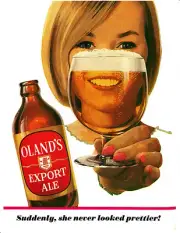 Vintage Sexist Beer Ad Photo Print 14 x 11"