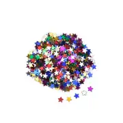 15g/Bag Gold Silver Stars Sequins 6mm 10mm Acrylic Laser Confetti Sprinkles Tabl