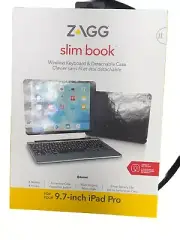 ZAGG Slim Book Wireless Keyboard and Detachable Case for 9.7-inch iPad Pro-NEW