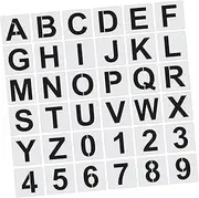 HAWILLOSCH 36Pcs Reusable Alphabet and Number Stencils for Durable Painting Templates for Art Projects DIY Crafts Wall Decoration and Creative Learning Activities