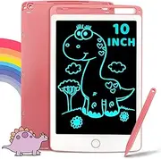 LCD Writing Tablet Richgv Electronic Writing & Drawing Doodle Board with Stylus Smart for Home, School, Office Pink 10 Pink 10 10 Inches