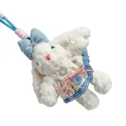 Portable Rabbit Plush Backpack Clip Fashionable Stuffed Animal Keychain Ornament