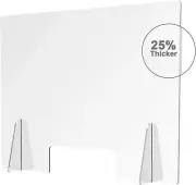Sneeze Guard Plexiglass Table Desk Counter Acrylic Shield by MIRUSA 24 x 24, NEW