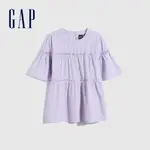 GAP 女裝 寬鬆短袖上衣-淡紫色(943614)