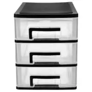 Drawer Storage Box Plastic Organization Drawers Three Tier Office