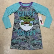 NWT ✅ Lego Star Wars Disney Baby Yoda ✅ Nightgown Girls Sleep Shirt ✅ Size M 7/8