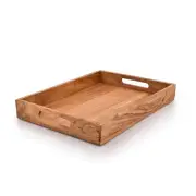 Kaizen Casa |Wooden Rectangular Serving Tray, Wood Plate, Tea/Drink Platter, ...