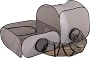 Cat Play Pen | Portable Outdoor Pet Tunnel Cat Playhouse | Breathable Mesh Foldable Play House with Tunnel Pet Tent for Playground Yard Garden