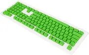 PBT Keycaps, Full 106 Keys Ergonomic OEM Profile Key Set Doubleshot Pudding Keycaps for Mechanical Keyboard 2 Color Injection Molding (Cheese Green)
